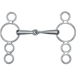 Mors réglable Feeling 4 anneaux plein Mors réglable Feeling 4 anneaux plein