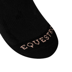 Chaussettes techniques extensibles avec logo contrastant Equestro Noir / rose