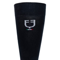 Chaussettes techniques extensibles avec drapeau italien Equestro Noir Chaussettes techniques extensibles avec drapeau italien Equestro Noir