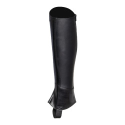 Unisex mini-chaps met ritssluiting aan de achterkant en elastische band Castiglia Equestro Zwart