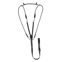 Chambon en cuir de veau italien et nylon Acavallo Noir Chambon en cuir de veau italien et nylon Acavallo Noir