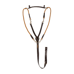 Chambon en cuir de veau italien et nylon Acavallo Marron foncé