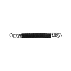 Chaine de gourmette recouverte de cuir Equestro Noir Chaine de gourmette recouverte de cuir Equestro Noir