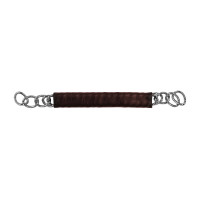 Chaine de gourmette recouverte de cuir Equestro Noir