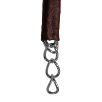 Chaine de gourmette recouverte de cuir Equestro Noir