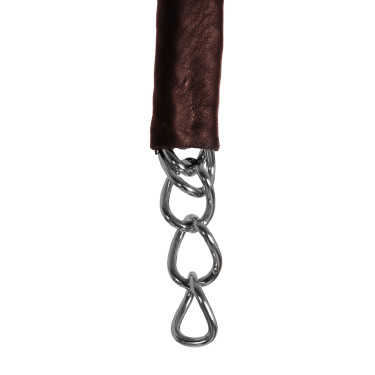 Leren gourmetketting Equestro Donkerbruin