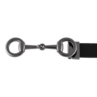Ceinture femme avec boucle mors Equestro Noir / noir Ceinture femme avec boucle mors Equestro Noir / noir