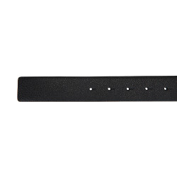 Ceinture en cuir lisse réversible avec boucle logo Equestro Or / noir-marron Ceinture en cuir lisse réversible avec boucle logo Equestro Or / noir-marron