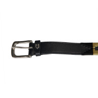 Ceinture en cuir avec motif sud-ouest Equestro Noir / beige / noir Ceinture en cuir avec motif sud-ouest Equestro Noir / beige / noir