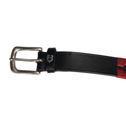 Ceinture en cuir avec motif sud-ouest Equestro Noir / bleu / bordeaux Multi-couleurs