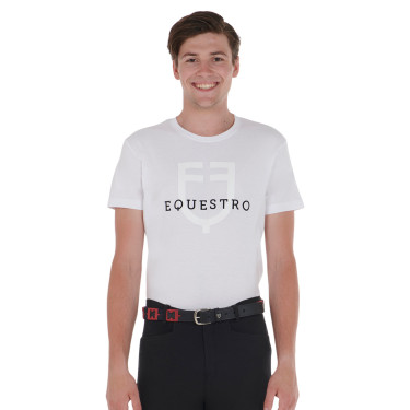 Ceinture en cuir avec motif géométrique Equestro Ceinture en cuir avec motif géométrique Equestro