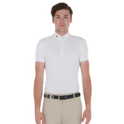 Leren riem met geometrisch patroon Equestro Zwart / marine / grijs Multicolor