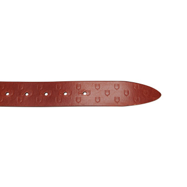 Ceinture en cuir avec logo et boucle logo Equestro Or / cognac Marron