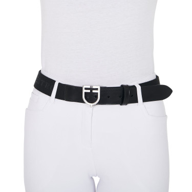 Ceinture en cuir avec élastique et lettrage Equestro Ceinture en cuir avec élastique et lettrage Equestro