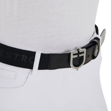 Ceinture en cuir avec élastique et lettrage Equestro Ceinture en cuir avec élastique et lettrage Equestro