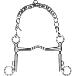 Mors Saumur Feeling à pompe branches courtes inox satin Mors Saumur Feeling à pompe branches courtes inox satin