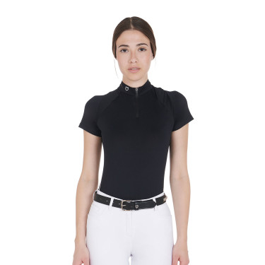 Leren riem met zilverkleurige studs Equestro Zwart / zilver