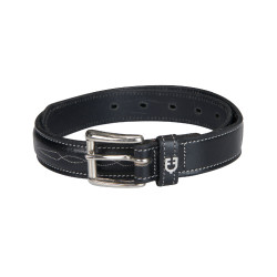 Ceinture en cuir avec broderie artisanale Equestro Noir Ceinture en cuir avec broderie artisanale Equestro Noir