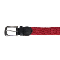 Ceinture élastique enfant avec motif croisé Equestro Bordeaux