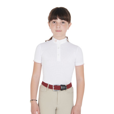 Ceinture élastique enfant avec motif croisé Equestro Bordeaux Ceinture élastique enfant avec motif croisé Equestro Bordeaux
