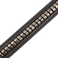 Ceinture clincher femme avec boucle mors Equestro Noir / rose gold Ceinture clincher femme avec boucle mors Equestro Noir / rose gold