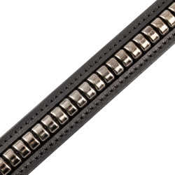 Ceinture clincher femme avec boucle mors Equestro Noir / noir