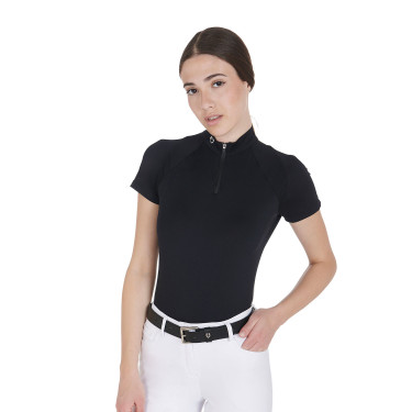 Ceinture anglaise en cuir avec mors eggbutt et strass Equestro Ceinture anglaise en cuir avec mors eggbutt et strass Equestro