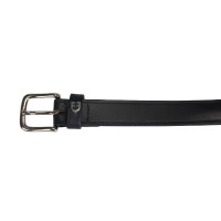 Engelse leren riem met eggbutt Equestro Zwart / zilver Engelse leren riem met eggbutt Equestro Zwart / zilver
