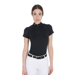 Ceinture anglaise en cuir avec mors eggbutt Equestro Noir / argent Ceinture anglaise en cuir avec mors eggbutt Equestro Noir / argent