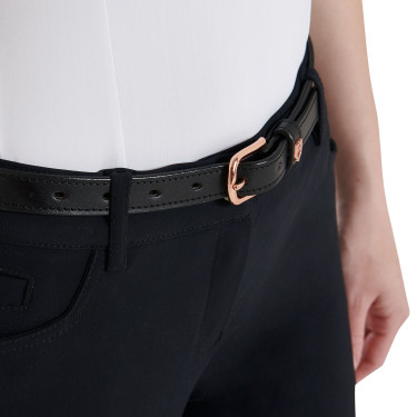 Ceinture anglaise en cuir avec clincher en or rose Equestro Ceinture anglaise en cuir avec clincher en or rose Equestro