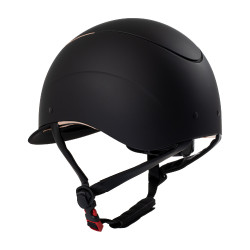 Unisex helm met glanzend frame Galaxy Equestro Zwart / glanzend roségoud
