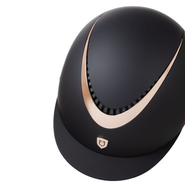 Unisex helm met glanzend frame Galaxy Equestro Zwart / glanzend roségoud