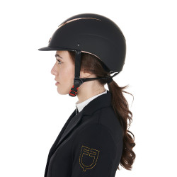 Unisex helm met glanzend frame Galaxy Equestro Zwart / glanzend roségoud