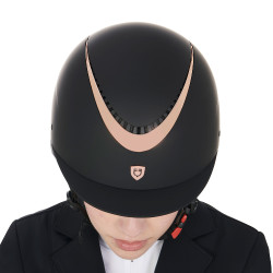 Casque unisex avec cadre brillant Galaxy Equestro Noir / rose gold brillant