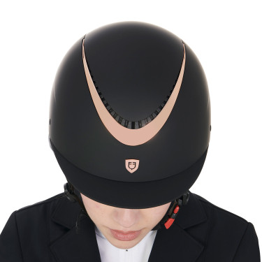 Casque unisex avec cadre brillant Galaxy Equestro Noir / rose gold brillant