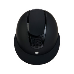 Casque ultra-léger en plastique mat résistant avec large visière (3 rembourrages) Eclipse Equestro Noir / noir Casque ultra-léger en plastique mat résistant avec large visière (3 rembourrages) Eclipse Equestro Noir / noir