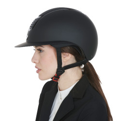 Casque ultra-léger en plastique mat résistant avec large visière (3 rembourrages) Eclipse Equestro Noir / noir Casque ultra-léger en plastique mat résistant avec large visière (3 rembourrages) Eclipse Equestro Noir / noir