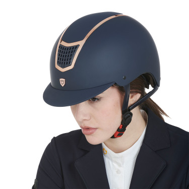 Casque ultra-léger avec cadre poli Eclipse Equestro Marine / rose gold Bleu marine