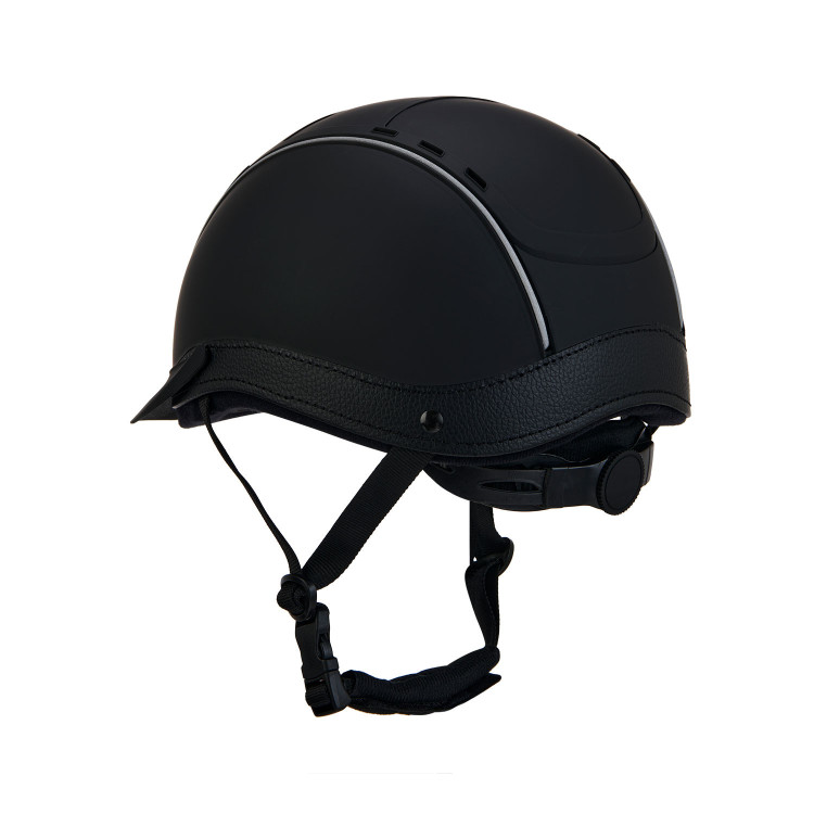 Casque Phantom avec logo frontal et inserts en cuir Equestro Casque Phantom avec logo frontal et inserts en cuir Equestro