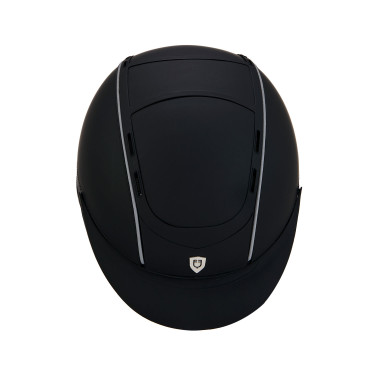 Phantom-helm met frontaal logo en leren inzetstukken van Equestro Phantom-helm met frontaal logo en leren inzetstukken van Equestro