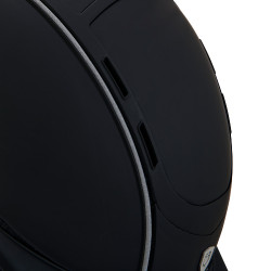 Casque Phantom avec logo frontal et inserts en cuir Equestro Noir Casque Phantom avec logo frontal et inserts en cuir Equestro Noir