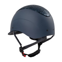 Casque femme Galaxy avec visière étroite et strass Equestro Marine / marine brillant Bleu