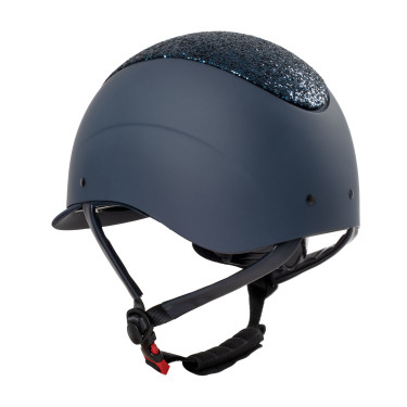 Dameshelm Galaxy met smalle vizier en strass Equestro Marine / glanzend marine Blauw