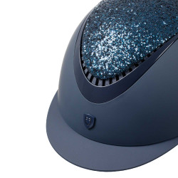 Casque femme Galaxy avec visière étroite et strass Equestro Marine / marine brillant Bleu
