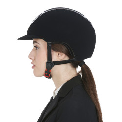Casque en velours ultra-léger avec strass Eclipse Equestro Noir / argent Casque en velours ultra-léger avec strass Eclipse Equestro Noir / argent