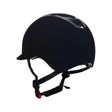 Ultralichte fluwelen helm met strass Eclipse Equestro Marine / zilver Blauw