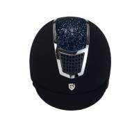 Ultralichte fluwelen helm met strass Eclipse Equestro Marine / zilver Blauw Ultralichte fluwelen helm met strass Eclipse Equestro Marine / zilver Blauw