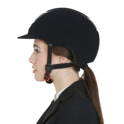 Eclipse fluwelen unie helm (3 vullingen) Equestro Zwart / zwart