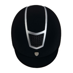 Eclipse fluwelen unie helm (3 vullingen) Equestro Zwart / zilver