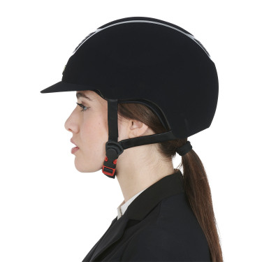 Eclipse fluwelen unie helm (3 vullingen) Equestro Zwart / zilver